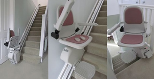 Egyenes lépcsőlift, széklift, használt lépcsőlift beépítés garanciával